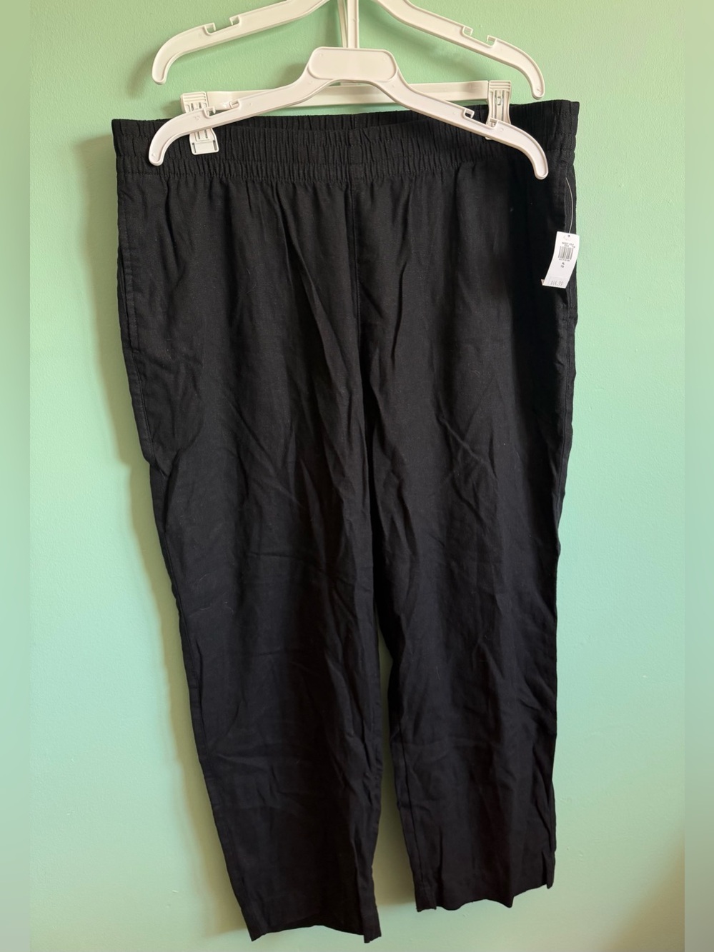 Old Navy Black Women's Elastic-Waist Casual Trousers